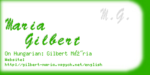 maria gilbert business card